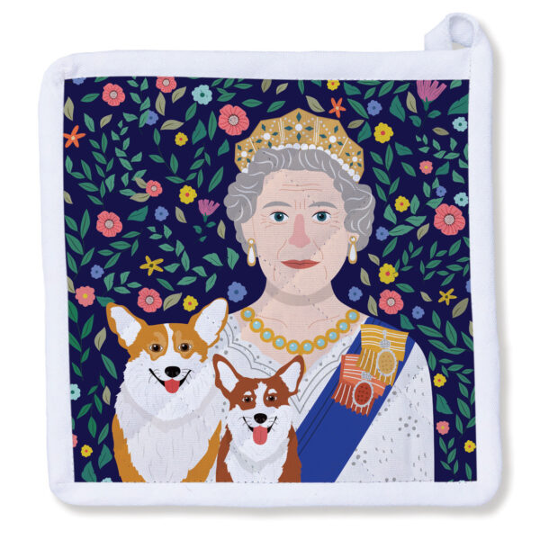 Born to Be Queen (and Corgis) Potholder