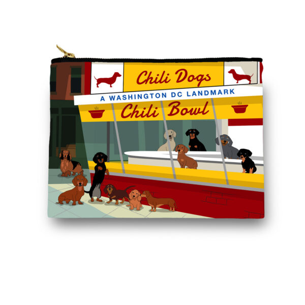 DC Doxie Cafe – Chili Dog / Chili Bowl Cosmetic/ Amenity Bag