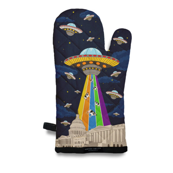 UFO Over US Capitol Washington DC Oven Mitt